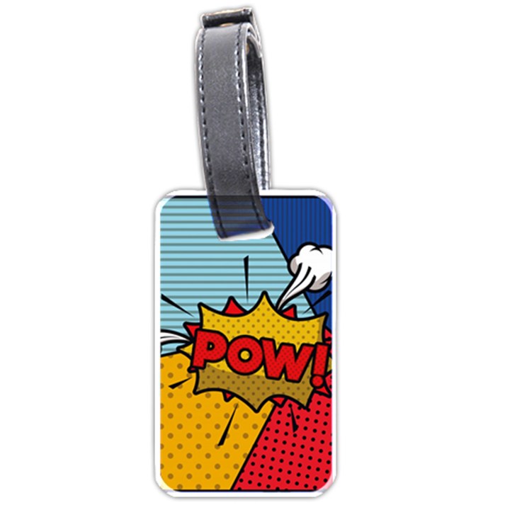 Pow Word Pop Art Style Expression Vector Luggage Tag (one side)