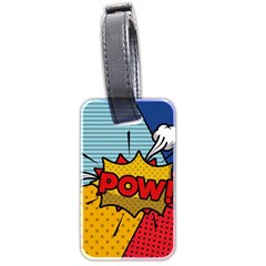 Pow Word Pop Art Style Expression Vector Luggage Tag (two Sides) by Amaryn4rt