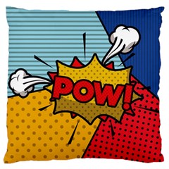 Pow Word Pop Art Style Expression Vector Large Cushion Case (two Sides) by Amaryn4rt