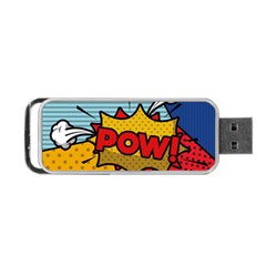 Pow Word Pop Art Style Expression Vector Portable Usb Flash (one Side) by Amaryn4rt