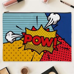 Pow Word Pop Art Style Expression Vector Cosmetic Bag (xxxl) by Amaryn4rt