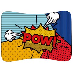 Pow Word Pop Art Style Expression Vector Velour Seat Head Rest Cushion by Amaryn4rt