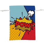 Pow Word Pop Art Style Expression Vector  Lightweight Drawstring Pouch (XL) Front