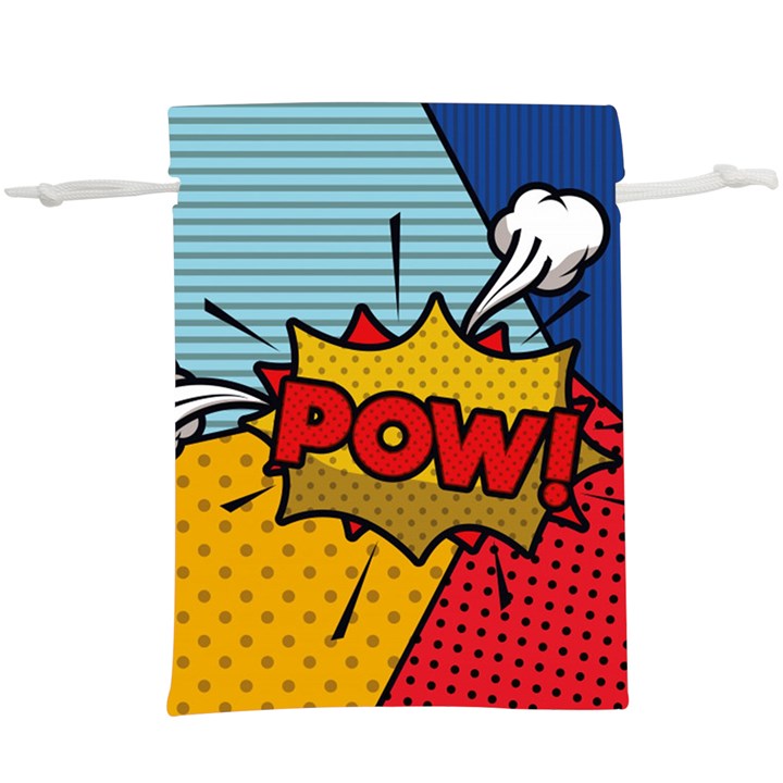 Pow Word Pop Art Style Expression Vector  Lightweight Drawstring Pouch (XL)