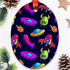 Space Pattern Ornament (oval) by Amaryn4rt