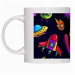 Space Pattern White Mugs Left