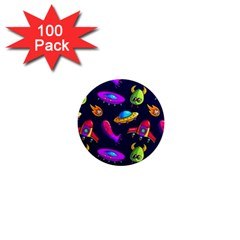 Space Pattern 1  Mini Magnets (100 Pack)  by Amaryn4rt