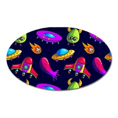 Space Pattern Oval Magnet by Amaryn4rt