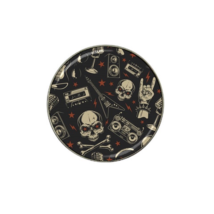 Grunge Seamless Pattern With Skulls Hat Clip Ball Marker (10 pack)