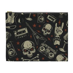 Grunge Seamless Pattern With Skulls Cosmetic Bag (xl) by Amaryn4rt