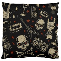 Grunge Seamless Pattern With Skulls Standard Flano Cushion Case (two Sides)