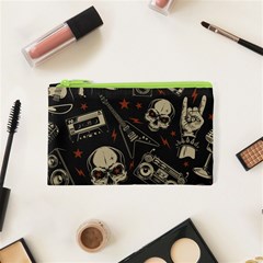 Grunge Seamless Pattern With Skulls Cosmetic Bag (xs) by Amaryn4rt