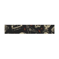 Grunge Seamless Pattern With Skulls Flano Scarf (mini) by Amaryn4rt