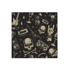 Grunge Seamless Pattern With Skulls Satin Bandana Scarf by Amaryn4rt