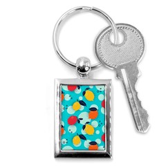 Pop Art Style Citrus Seamless Pattern Key Chain (rectangle) by Amaryn4rt