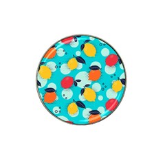 Pop Art Style Citrus Seamless Pattern Hat Clip Ball Marker by Amaryn4rt