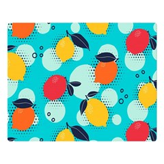 Pop Art Style Citrus Seamless Pattern Double Sided Flano Blanket (large)  by Amaryn4rt