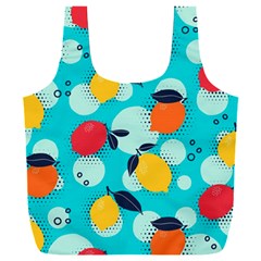 Pop Art Style Citrus Seamless Pattern Full Print Recycle Bag (xxxl) by Amaryn4rt