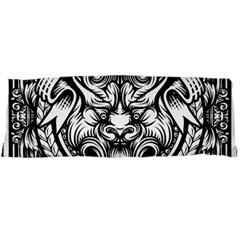 Tiger Illustration Vintage Border Frame Engraving With Retro Ornament Pattern Antique Rococo Style Body Pillow Case Dakimakura (two Sides) by Amaryn4rt