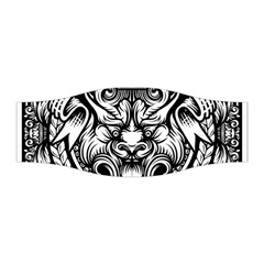 Tiger Illustration Vintage Border Frame Engraving With Retro Ornament Pattern Antique Rococo Style Stretchable Headband by Amaryn4rt