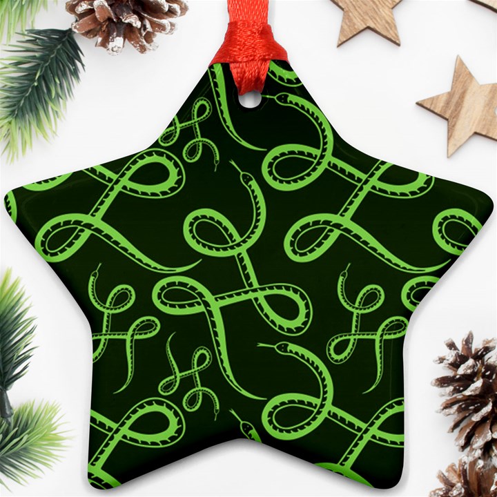 Snakes Seamless Pattern Ornament (Star)