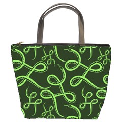 Snakes Seamless Pattern Bucket Bag by Amaryn4rt