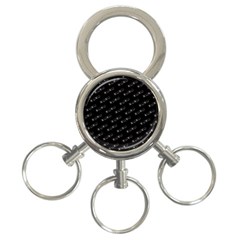 Xoxo Black And White Pattern, Kisses And Love Geometric Theme 3-ring Key Chain by Casemiro