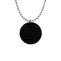 Xoxo Black And White Pattern, Kisses And Love Geometric Theme 1  Button Necklace by Casemiro