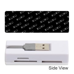 Xoxo Black And White Pattern, Kisses And Love Geometric Theme Memory Card Reader (stick) by Casemiro