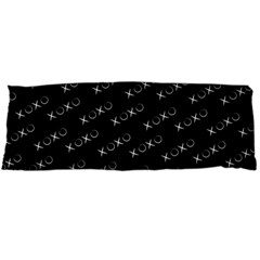 Xoxo Black And White Pattern, Kisses And Love Geometric Theme Body Pillow Case (dakimakura) by Casemiro