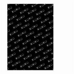 Xoxo Black And White Pattern, Kisses And Love Geometric Theme Small Garden Flag (two Sides) by Casemiro