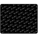 XOXO black and white pattern, kisses and love geometric theme Double Sided Fleece Blanket (Medium)  58.8 x47.4  Blanket Front