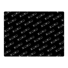 Xoxo Black And White Pattern, Kisses And Love Geometric Theme Double Sided Flano Blanket (mini)  by Casemiro