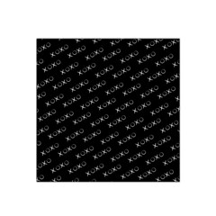 Xoxo Black And White Pattern, Kisses And Love Geometric Theme Satin Bandana Scarf by Casemiro