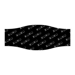 Xoxo Black And White Pattern, Kisses And Love Geometric Theme Stretchable Headband by Casemiro