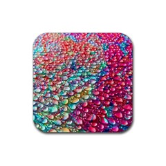 Rainbow Support Group  Rubber Coaster (square)  by ScottFreeArt