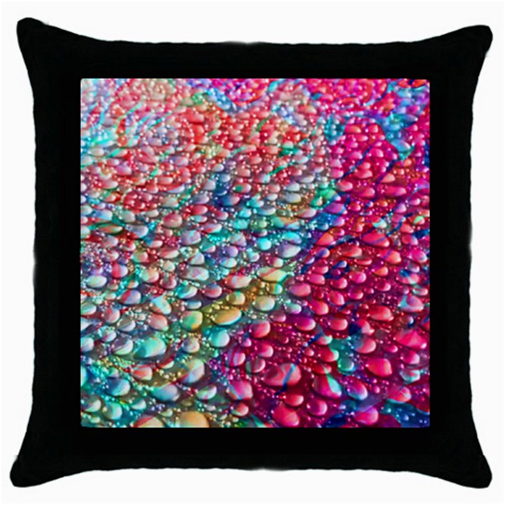 Rainbow Support Group  Throw Pillow Case (Black)