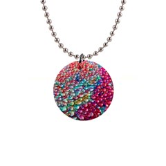 Rainbow Support Group  1  Button Necklace by ScottFreeArt