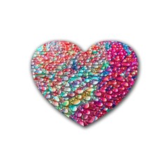 Rainbow Support Group  Rubber Coaster (heart)  by ScottFreeArt