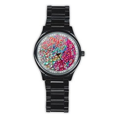 Rainbow Support Group  Stainless Steel Round Watch by ScottFreeArt