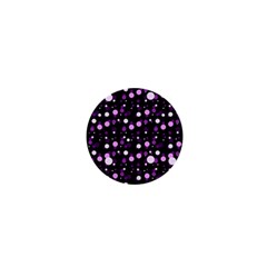 Purple, Pink Bokeh Dots, Asymmetric Polka Dot With Modern Twist 1  Mini Buttons by Casemiro