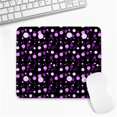 Purple, Pink Bokeh Dots, Asymmetric Polka Dot With Modern Twist Large Mousepads by Casemiro