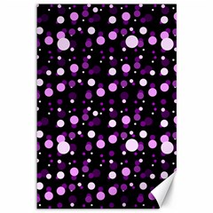 Purple, Pink Bokeh Dots, Asymmetric Polka Dot With Modern Twist Canvas 12  X 18  by Casemiro