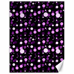 Purple, Pink Bokeh Dots, Asymmetric Polka Dot With Modern Twist Canvas 18  X 24 