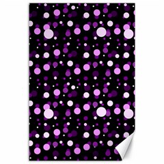 Purple, Pink Bokeh Dots, Asymmetric Polka Dot With Modern Twist Canvas 24  X 36  by Casemiro