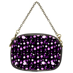 Purple, Pink Bokeh Dots, Asymmetric Polka Dot With Modern Twist Chain Purse (one Side) by Casemiro