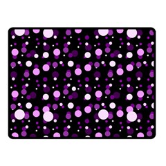 Purple, Pink Bokeh Dots, Asymmetric Polka Dot With Modern Twist Fleece Blanket (small) by Casemiro