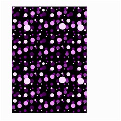 Purple, Pink Bokeh Dots, Asymmetric Polka Dot With Modern Twist Large Garden Flag (two Sides) by Casemiro