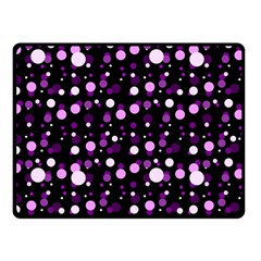 Purple, Pink Bokeh Dots, Asymmetric Polka Dot With Modern Twist Double Sided Fleece Blanket (small)  by Casemiro