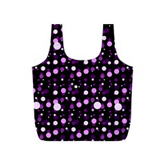 Purple, Pink Bokeh Dots, Asymmetric Polka Dot With Modern Twist Full Print Recycle Bag (s) by Casemiro